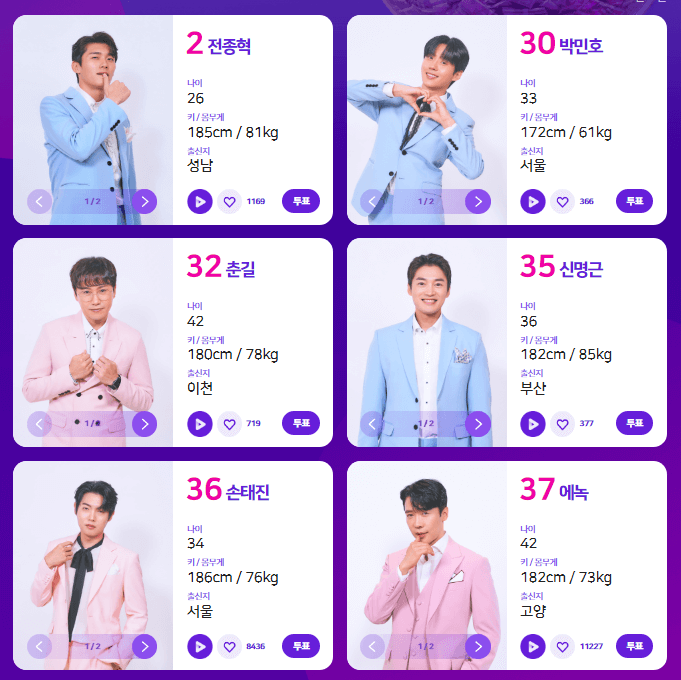 불타는 트롯맨 참가자